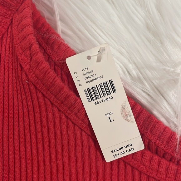 NWT Anthropologie t.la Ribbed Halter Top With Sexy Cross Neck Size L - Picture 9 of 11